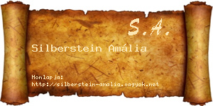 Silberstein Amália névjegykártya
